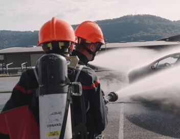 A l'école des pompiers