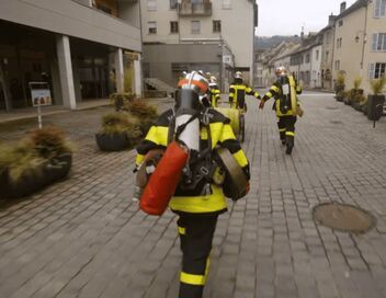 A l'école des pompiers