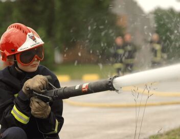 A l'école des pompiers