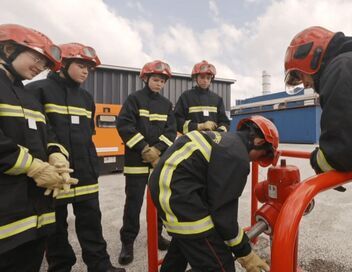 A l'école des pompiers