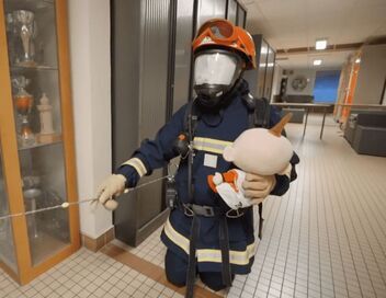 A l'école des pompiers